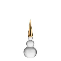 HADELAND GLASSVERK AS Julepynt-SNØMANN NISSE 12,5 CM Gull