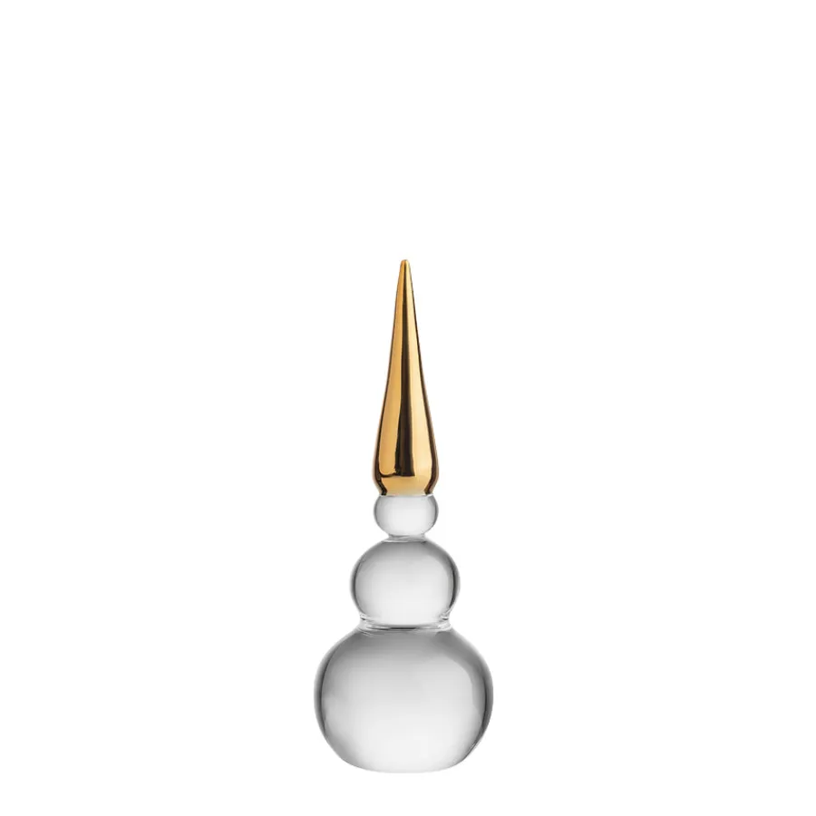 HADELAND GLASSVERK AS Julepynt-SNØMANN NISSE 12,5 CM Gull