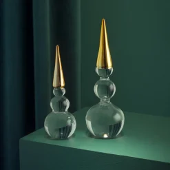 HADELAND GLASSVERK AS Julepynt-SNØMANN NISSE 17 CM Gull
