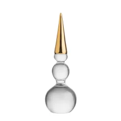 HADELAND GLASSVERK AS Julepynt-SNØMANN NISSE 17 CM Gull