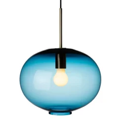 HADELAND GLASSVERK AS Taklamper|Arkivlamper-Taklampe 4169 Large Stålblå Ståblå