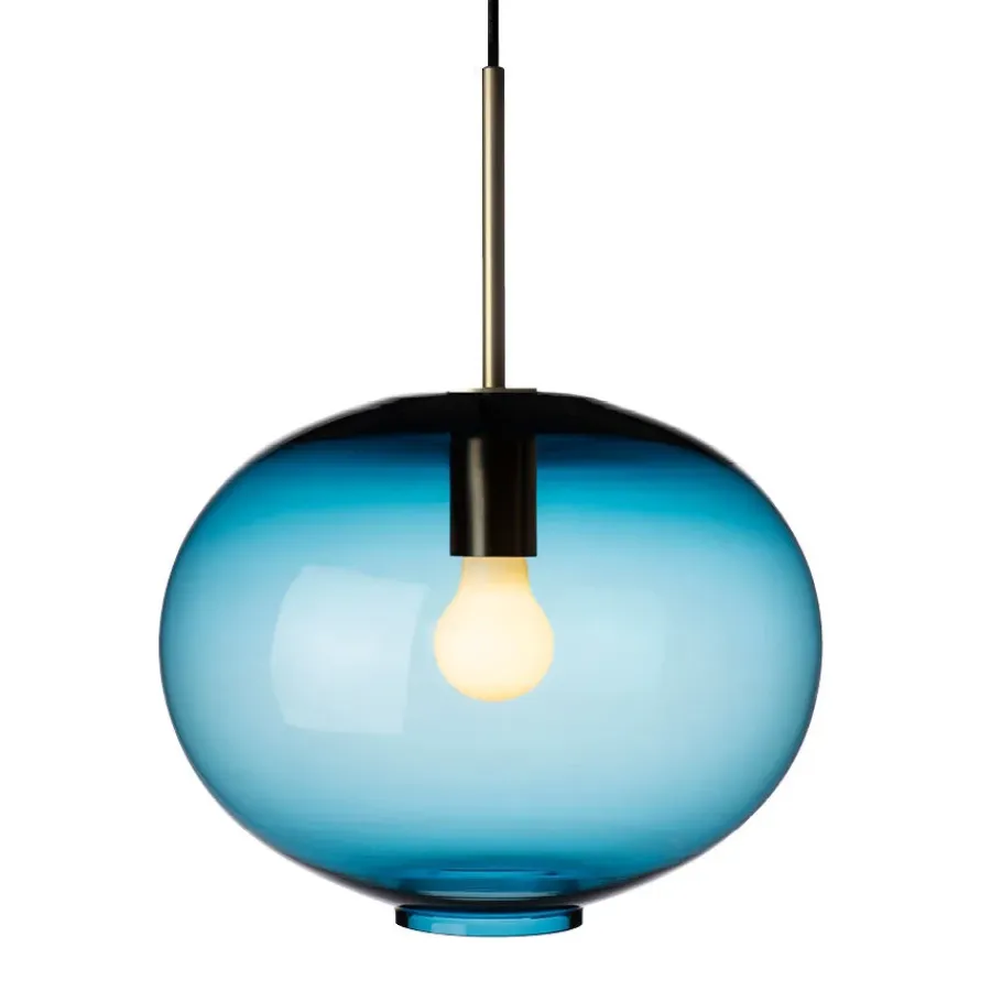 HADELAND GLASSVERK AS Taklamper|Arkivlamper-Taklampe 4169 Large Stålblå Ståblå