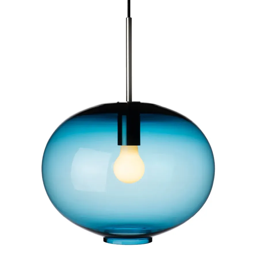 HADELAND GLASSVERK AS Taklamper|Arkivlamper-Taklampe 4169 Large Stålblå Ståblå