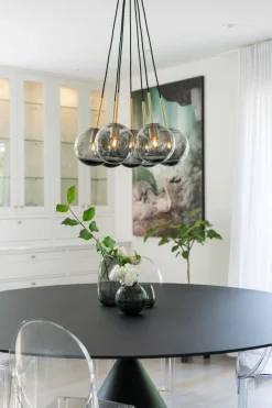 HADELAND GLASSVERK Taklamper|Arkivlamper-TAKLAMPE 4014 RØKGRÅ