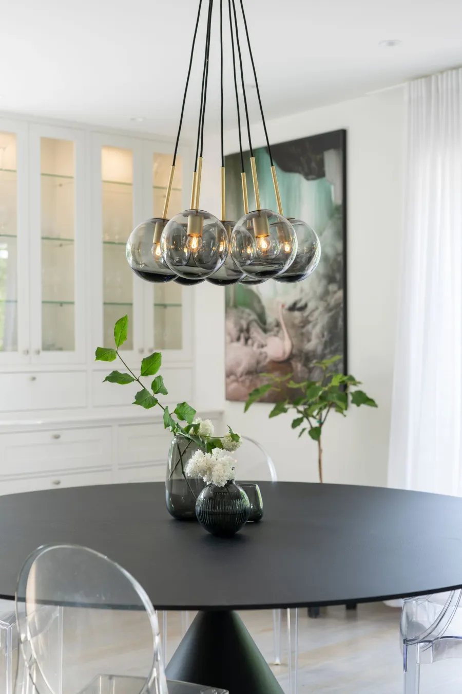 HADELAND GLASSVERK Taklamper|Arkivlamper-TAKLAMPE 4014 RØKGRÅ