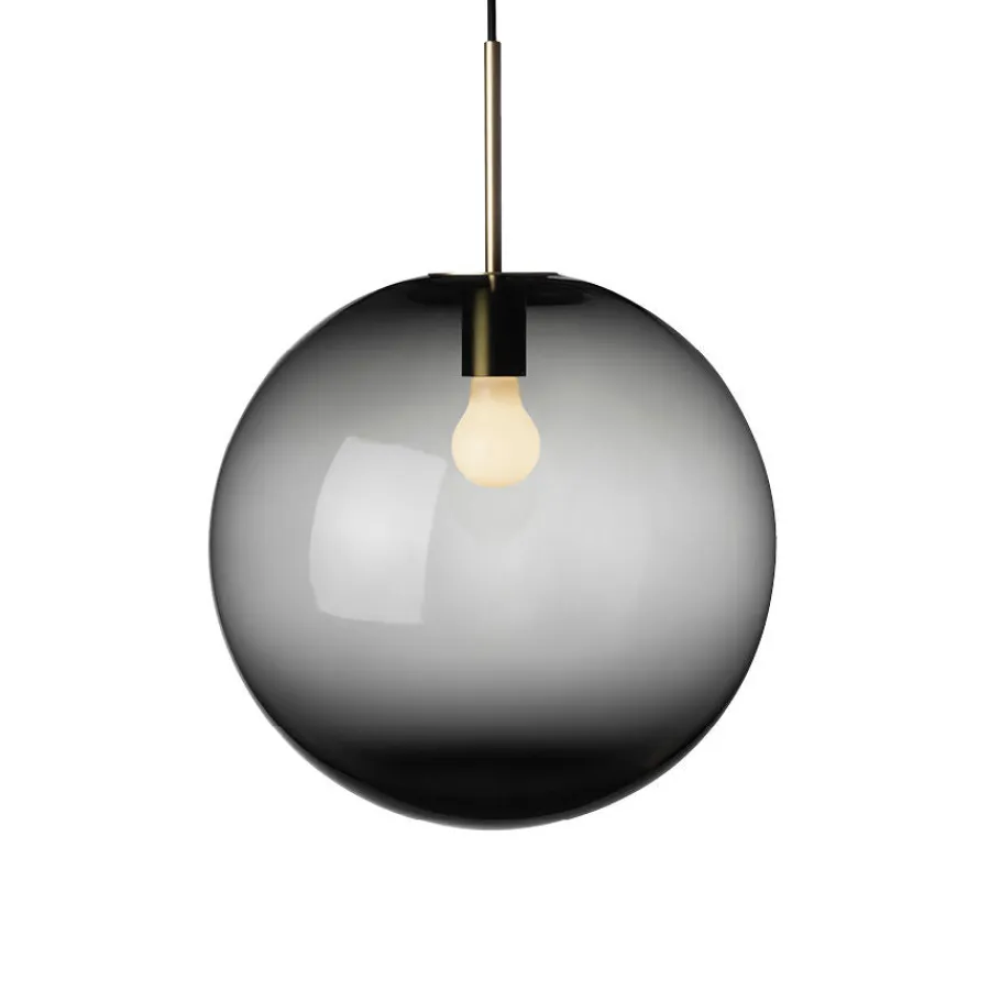 HADELAND GLASSVERK Taklamper|Arkivlamper-TAKLAMPE 4014 RØKGRÅ