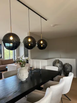 HADELAND GLASSVERK Taklamper|Arkivlamper-TAKLAMPE 4014 RØKGRÅ