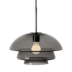 HADELAND GLASSVERK Taklamper|Arkivlamper-TAKLAMPE 4006 RØKGRÅ