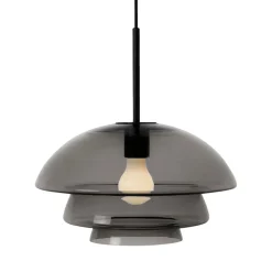 HADELAND GLASSVERK Taklamper|Arkivlamper-TAKLAMPE 4006 RØKGRÅ