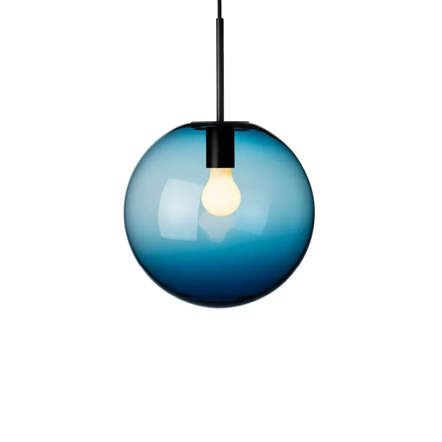 HADELAND GLASSVERK Taklamper|Arkivlamper-TAKLAMPE 4014 STÅLBLÅ