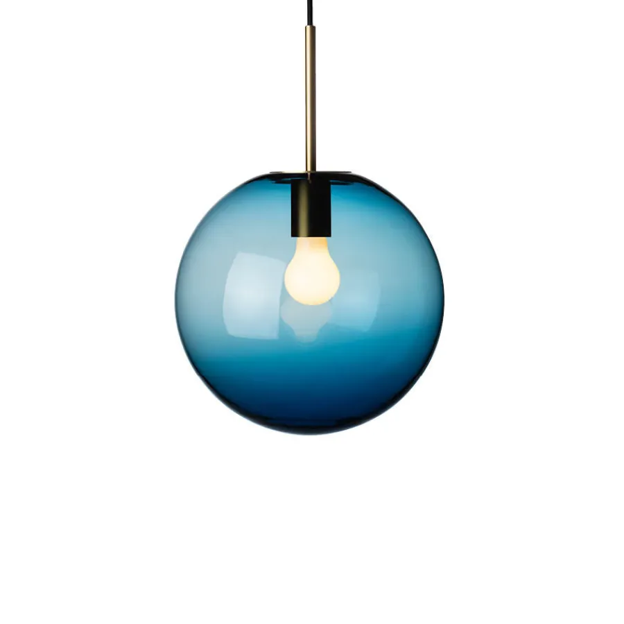 HADELAND GLASSVERK Taklamper|Arkivlamper-TAKLAMPE 4014 STÅLBLÅ
