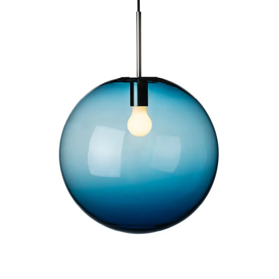 HADELAND GLASSVERK Taklamper|Arkivlamper-TAKLAMPE 4014 STÅLBLÅ