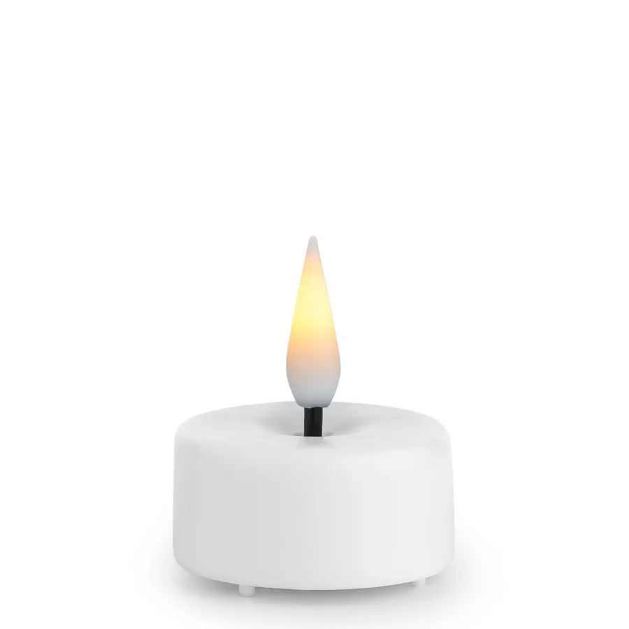 PORSGRUNDS PORSELÆNSFABRIK Lys Og Led-Lys-T-LYS LED 3,4X4,5 CM HVIT 4 PK M/BATTERI