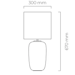 HADELAND GLASSVERK Bordlamper|Bordlamper-VEGA BORDLAMPE HVIT FOT