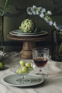 HADELAND GLASSVERK Skåler Og Boller-VICTORIA DESSERTSKÅL MED RUTESLIP OG STETT 25CL 2PK